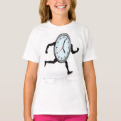 Horloge Coureur T-shirt filles (Devant)