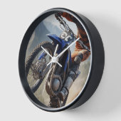 Horloge Course de motocross en montagne (Angle)