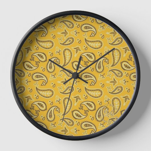 Horloge Coussin jaune (Recto)