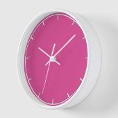 Horloge Couvercle mural rose simple framboise (Angle)