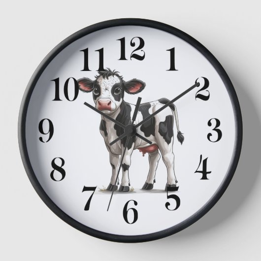 Horloge Cow Wall Clock (Recto)