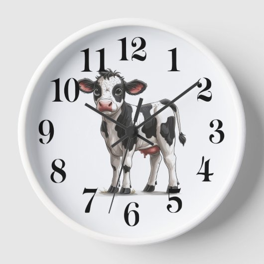 Horloge Cow Wall Clock (Recto)