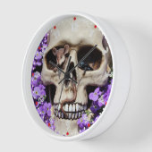 Horloge Crâne de Gothic Acrylique (Angle)