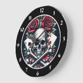 Horloge Crâne de Poker (Angle)