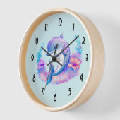 Horloge Créature marine dauphin mignon (Angle)