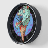 Horloge Crème de glace de fonte rétro (Angle)