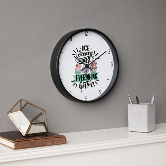 Horloge crème glglace (Bureau)