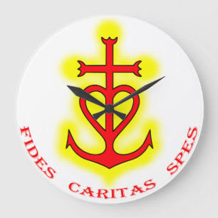 Horloge Croix camarguaise (Fides Caritas Spes)