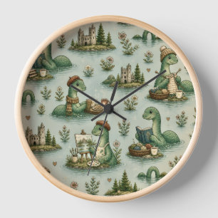 Horloge Cryptides cosy Nessie Monstre du Loch Ness loisirs