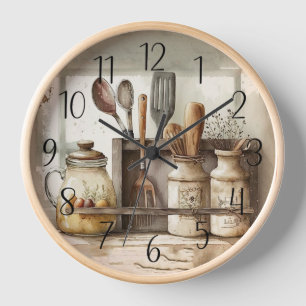 Horloge Cuisine agricole du comté rustique