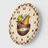 Horloge Cuisine Au Bol De Fruit (Angle)