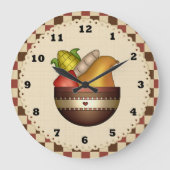 Horloge Cuisine Au Bol De Fruit (Recto)