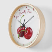 Horloge Cuisine cerise (Angle)
