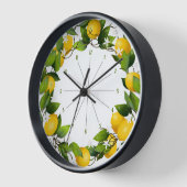 Horloge Cuisine de campagne botanique au citron (Angle)