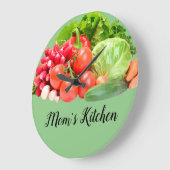 Horloge Cuisine De Légumes Frais Pour Maman (Angle)