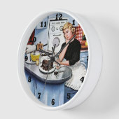 Horloge Cuisine vintage rétro (Angle)