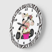 Horloge Cupcake Cow (Angle)