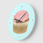 Horloge Cupcake Rose (Angle)