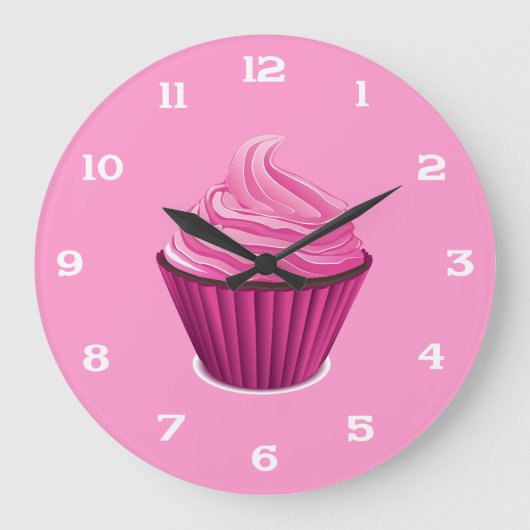 Horloge Cupcake Rose (Recto)