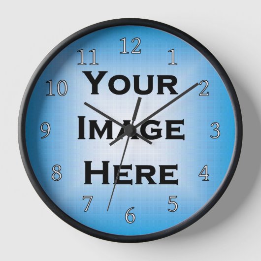 Horloge Custom Clock with Thin White Numbers Black Edged (Recto)