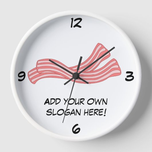 Horloge Customiser ce graphique Bacon Rashers (Recto)