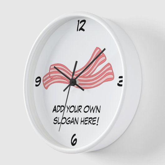 Horloge Customiser ce graphique Bacon Rashers (Angle)