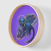 Horloge Cute Cat Illustration Wall Clock (Angle)