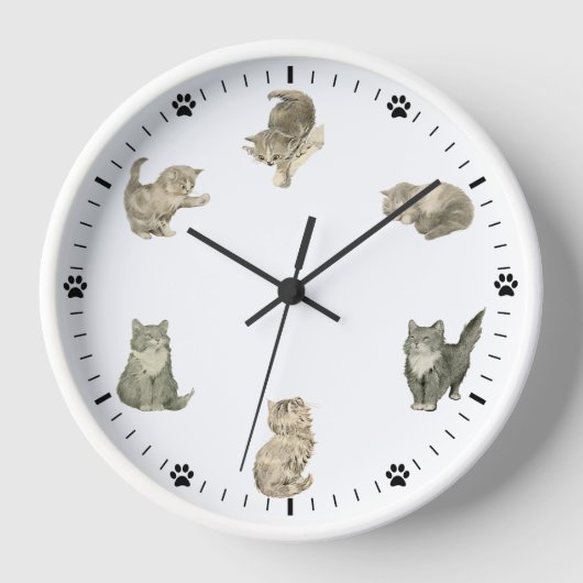 Horloge Cute Chat (Recto)