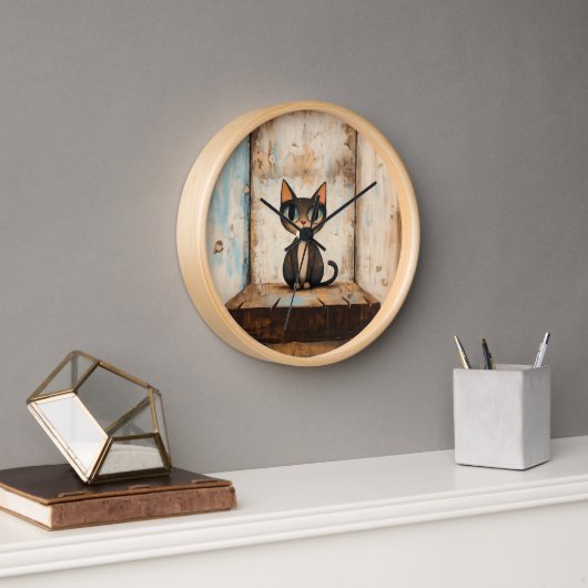 Horloge Cute Chat (Bureau)
