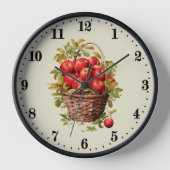Horloge Cute corbeille pommes cuisine (Recto)