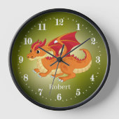 Horloge cute dragon add name kids (Recto)