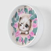 Horloge Cute Fluffy Furr Ball Kitten (Angle)
