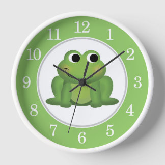 Horloge Cute Grenouille verte