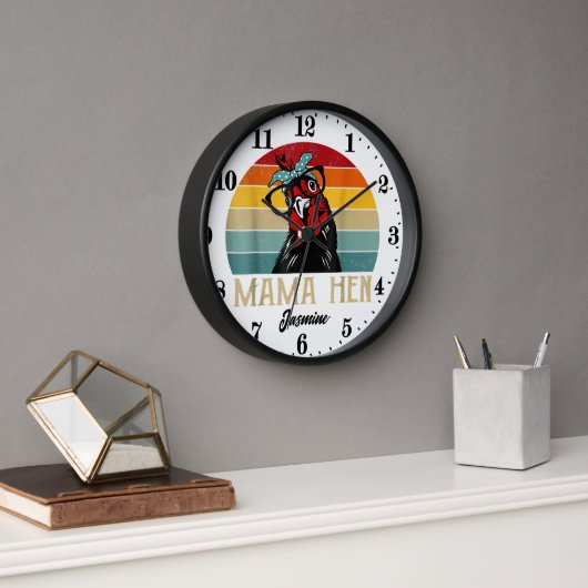 Horloge Cute Mama, ajouter le nom (Bureau)
