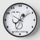 Horloge Cute Nurses Station ajouter un texte (Recto)