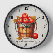 Horloge Cute pomme fruits amoureux cuisine (Recto)