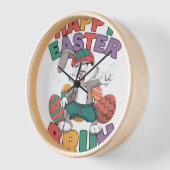 Horloge Dabbing Bunny Pâques Bruh (Angle)