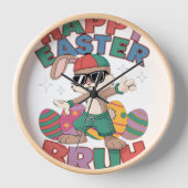 Horloge Dabbing Bunny Pâques Bruh (Recto)
