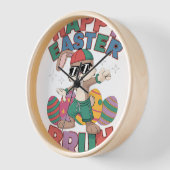 Horloge Dabbing Bunny Pâques Bruh (Angle)