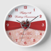 Horloge Damask 40e anniversaire Mariage Design (Recto)