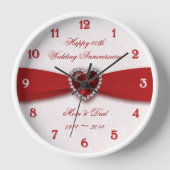Horloge Damask 40e anniversaire Mariage Design (Recto)