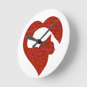 Horloge d'amitié multilingue (Angle)