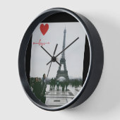 Horloge d'amour du coeur Eiffel (Angle)