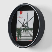 Horloge d'amour du coeur Eiffel (Angle)