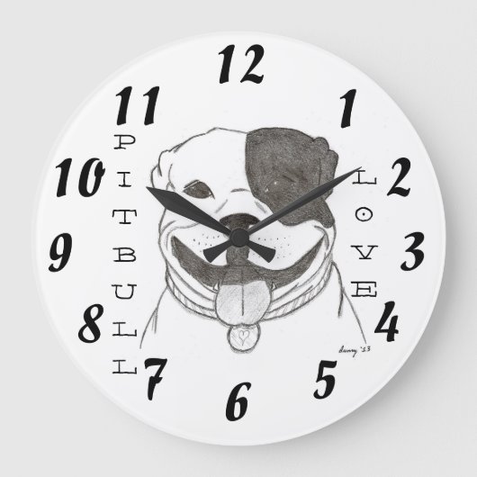 Horloge d'amour Pitbull (Recto)