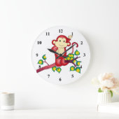 Horloge d'animal de singe rouge (Maison)
