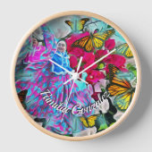Horloge Danse avec Fleurs et Papillons PV01 (Recto)