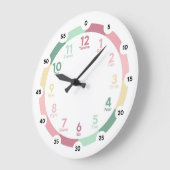 Horloge d'apprentissage - Pastel doux (Angle)