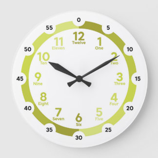 Horloge d'apprentissage - teintes jaunes