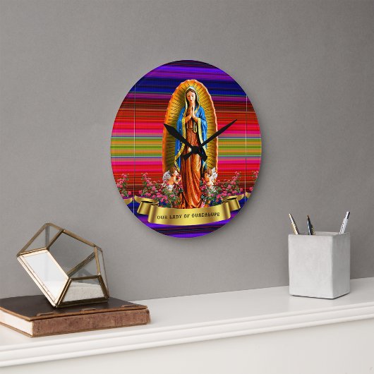 Horloge d'aquarelle de Notre-Dame de Guadalupe